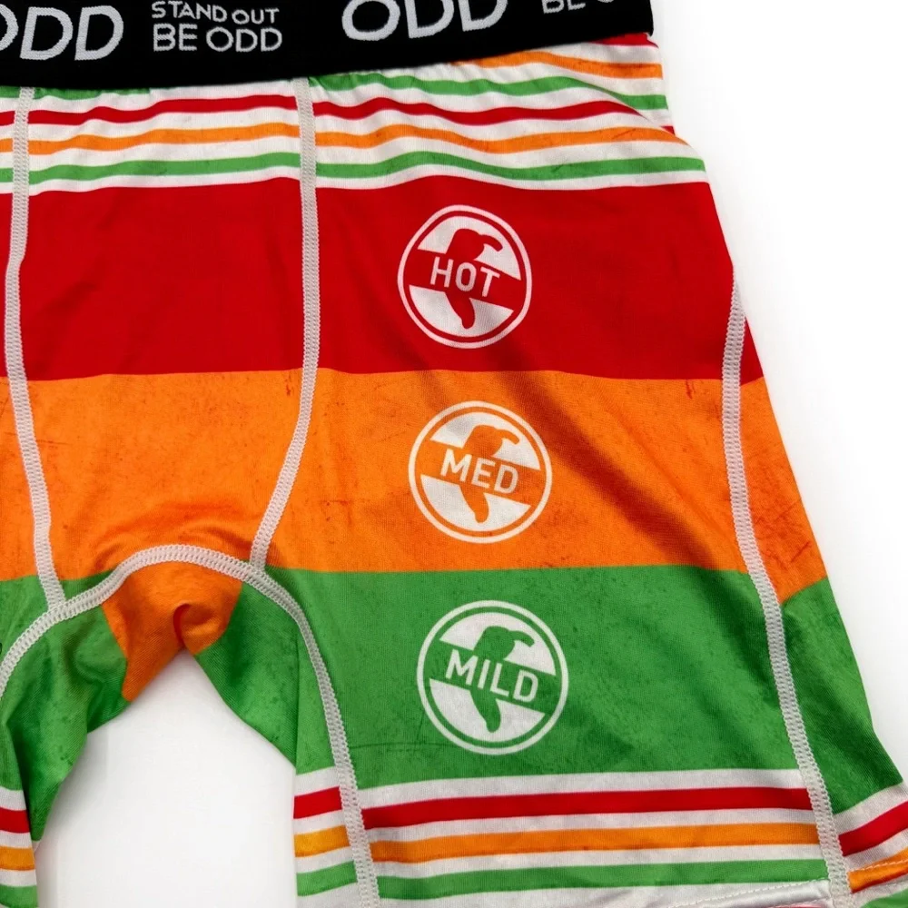 Odd Sox Tapatio Hot Sauce Boxer Briefs Mens Small Underwear Red Orange Green